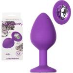  Силиконов плъг с вграден кристал, 8см. - Anal Plug Cutie Medium Purple (4012-06LOLA)
