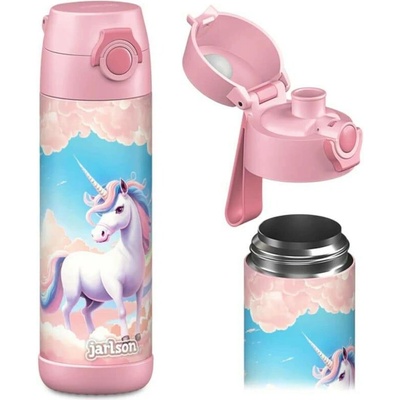 Jarlson Mali Dětská nerezová termoláhev na pití Jednorožec 500 ml