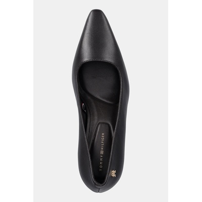 Tommy Hilfiger Кожени обувки с тънък ток Tommy Hilfiger TH LOGO LTH PUMP SLANTED HL (FW0FW09008)