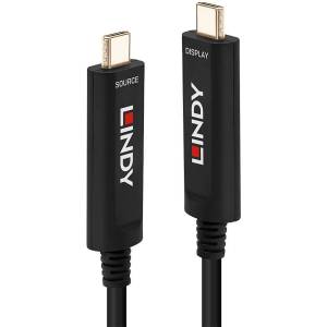 Lindy USB Type-C хибриден оптичен кабел, 5м, 3.2 Gen2x2, 21.6Gbps, Lindy 38501 (38501)