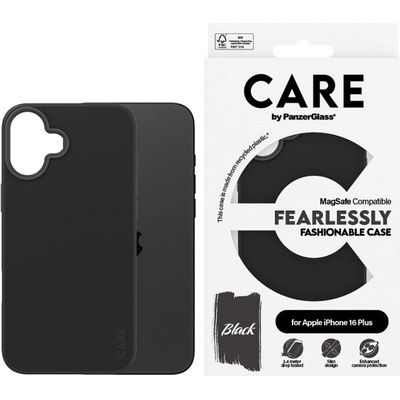Panzer Калъф CARE - Fashionable, iPhone 16 Plus, MagSafe, черен (5715685004445)