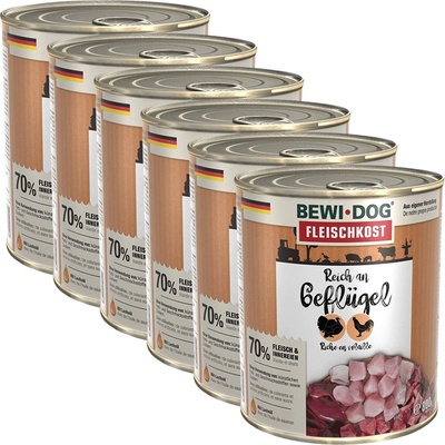 Bewi Dog консерви - Птици, 6 x 800г