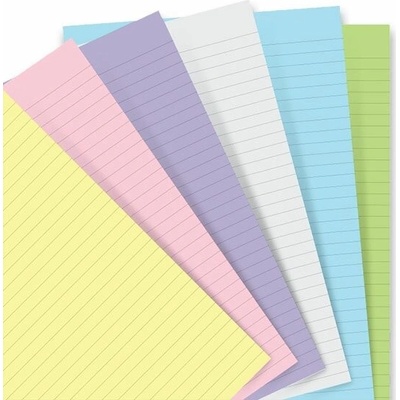 Filofax Poznámkový papier, linajkový, 6 farieb náplň diárov A5