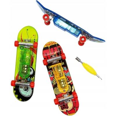 Skateboard prstový 3 ks so svetlom