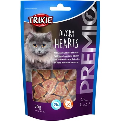 TRIXIE PREMIO Ducky Hearts - деликатесно лакомство с патешки гърди 50 гр
