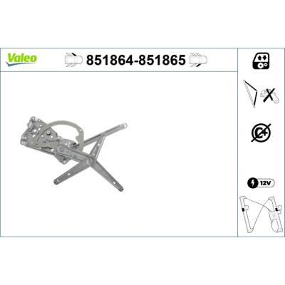 Mechanizmus zdvíhania okna VALEO 851865