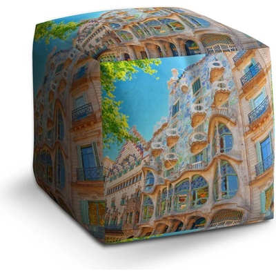 Sablio Taburet Cube Barcelona Gaudi Casa Batllo 2: 40x40x40 cm