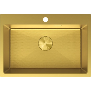 Mexen Solix стоманена мивка с едно отделение 650 x 450 мм, златен HC - 6403651000-55HC (6403651000-55HC)
