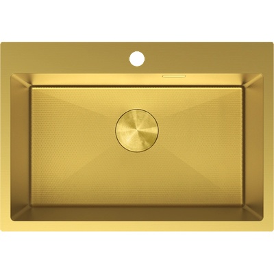 Mexen Solix стоманена мивка с едно отделение 650 x 450 мм, златен HC - 6403651000-55HC (6403651000-55HC)