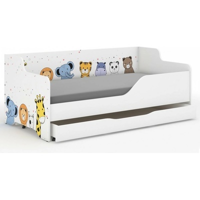 Wooden Toys Lilu 3 zvieratká biela + zásuvka Pravá strana