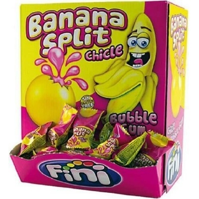 Fini Banana Split žvýkačky s jahodovou náplní 200ks 1kg