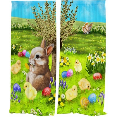 IMPAR Závěsy Králíček u vrby,140 × 250 cm
