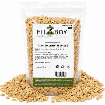 FITBOY Arašidy pražené solené 5000 g