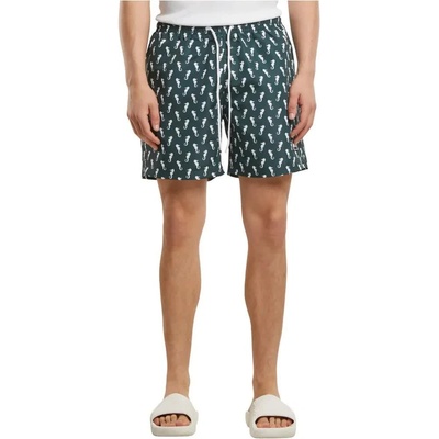 Urban Classics Бански гащета Urban classics Pattern swimming shorts - Green (Bright Green Seahorse)