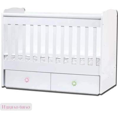 Дейзи Нов Бебешка кошара Тони 60/120 неподвижна решетка бяло