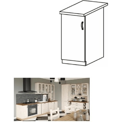 Долен шкаф Royal D40 бяло и северен бор