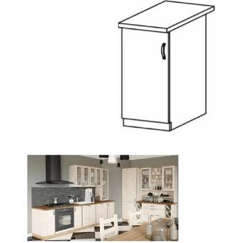 Долен шкаф Royal D40 бяло и северен бор