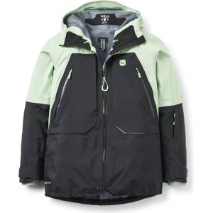 Rab Дамско водоустойчиво яке Rab Women's Khroma Converge Jacket Waterproof jacket - Fig Green / Black - размер 36 (EU) (102-4233-0211)