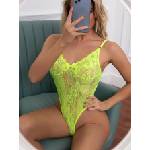 JGF Isla Lace Sexy Body Neon Green M