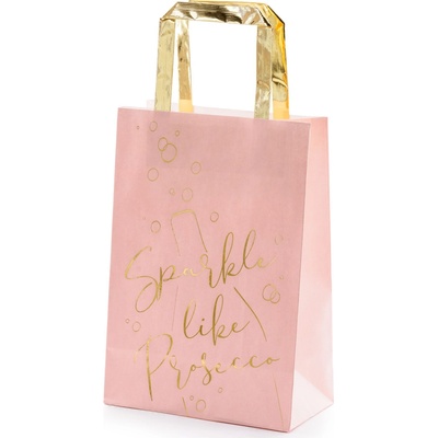 PartyDeco Papírová dárková taška Prosecco, 18 x 26 cm