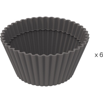 Silikomart Silfry силиконови формички за мъфини, сиви, 6 бр (25.420.55.0065)