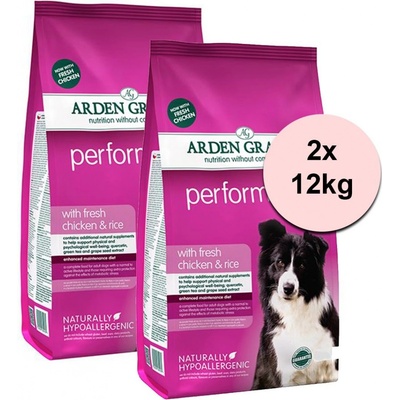 ARDEN GRANGE Performance with fresh chicken & rice 2 x 12 kg