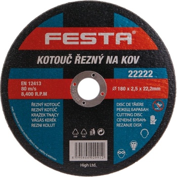 Festa Kotouč řezný 180 x 2.5 x 22,2 mm 122222