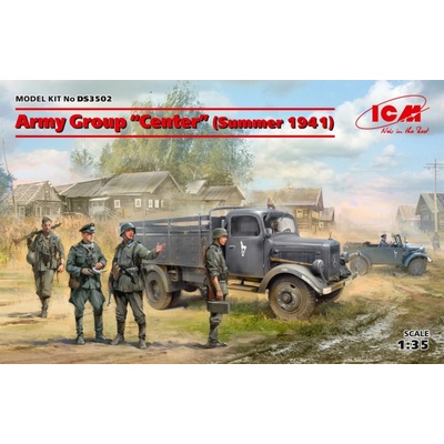 ICM Army Group Center Summer 1941 Kfz1,Typ L3000S German Infantry 4 figures Ger.Drivers 1:35