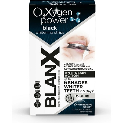 BlanX Oxygen Power Whitening Black bělicí pásky 10 ks
