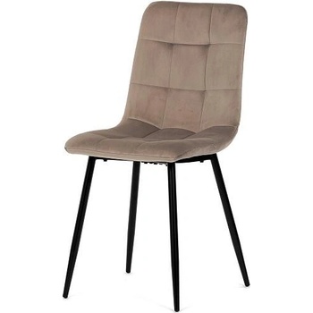 Autronic CT-281 CRM4 krémová sametová látka nohy černý kov