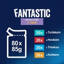 Felix Fantastic s hovädzím kuraťom tuniakom treskou v želé 80 x 85 g