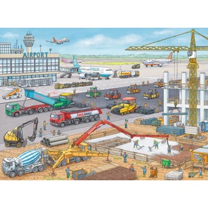 Ravensburger - Puzzle Construction at the Airport - 100 piese