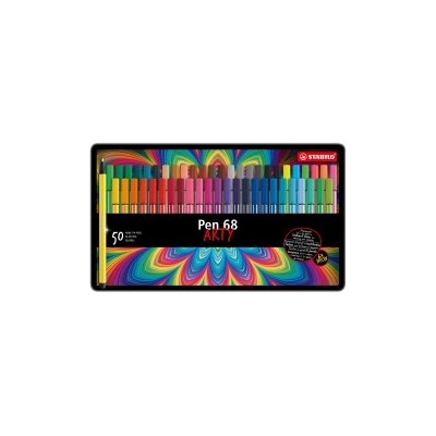 STABILO Тънкиписец Pen 68 50 цв в метална кутия
