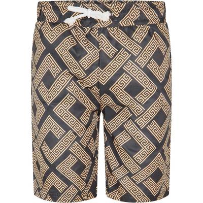 Criminal Damage Поларени къси панталони Criminal Damage Men's Roman Fleece Jogger Shorts - Black/Gold