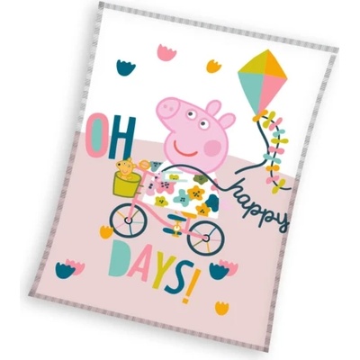 Детско одеяло Peppa Pig Oh happy days 130x170cm (PAT30939)