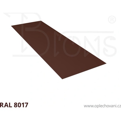 Brons Rovinný plech 650 x 2000 mm hnědá