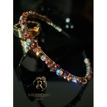 Radi handmade Елегантна диадема с винени кристали (936)
