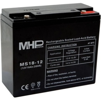 MHPower MS18-12 VRLA AGM 12V 18Ah MS18-12