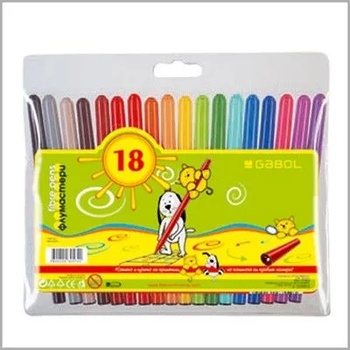Image 1 of Gabol - Комплект флумастери - 18 цвята (9609)