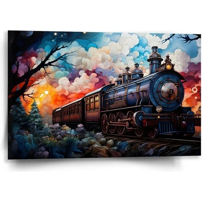 Sablio Obraz Parná lokomotíva v kúzelnej krajine - 60x40 cm