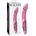 Icicles No. 57 - двукраен стъклен дилдо с пенис форма - розов