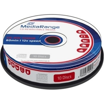 MediaRange Оптичен носител CD-RW, 700MB, Media Range, 12x, 10 бр (MR235)