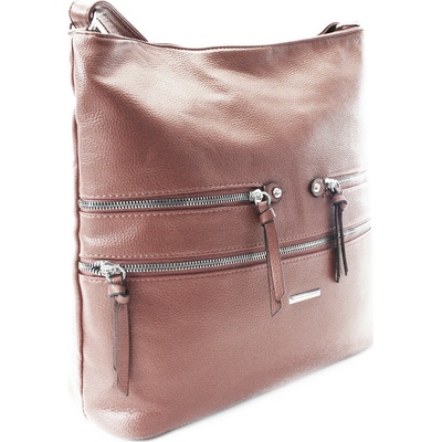 Svetloružová dámska zipsová kabelka Martti