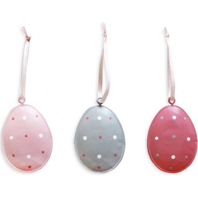 Vajíčka závěs kov 3 ks / 7 cm mix