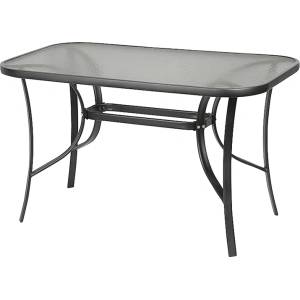 TopMebel Toledo TopMebel метална - закалено стъкло маса в антрацит цвят 140x80x70cm