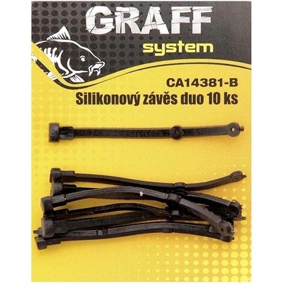 Graff Silikónový záves duo Čierny 10ks