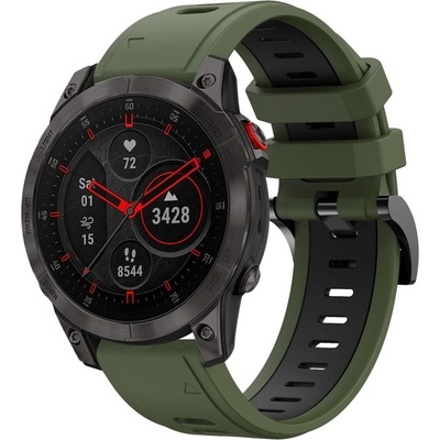 PROTEMIO DOUBLE - COLOR RUBBER Řemínek pro Garmin Epix Gen 2 2. generace tmavě zelený 66146