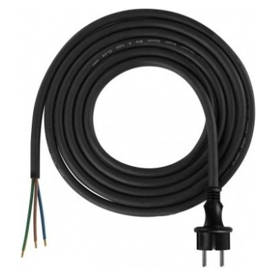 EMOS šnúra Flexo, 3m, 3x1,5mm2 gumená čierna S03230