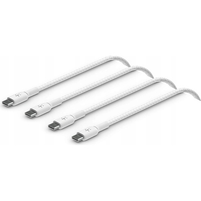 Belkin BOOST CHARGE Braided opletený nabíjací a dátový USB-C/USB-C pre iPhone/iPad/MacBook/AirPods - 2 ks - 2 m CAB004bt2MWH2PK