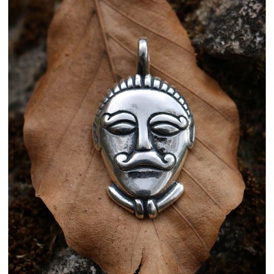 Drakkaria KELTSKÁ HLAVA mšecké Žehrovice stříbrný přívěšek P10930